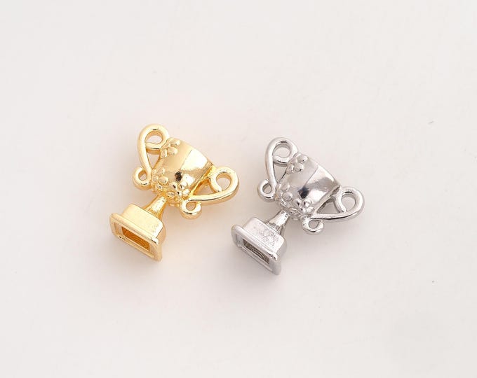 Trophy Pendant,Trophy Pendant,18K Gold Filled Trophy Charm,DIY Jewelry Accessories,15.7x15.6x7.8mm