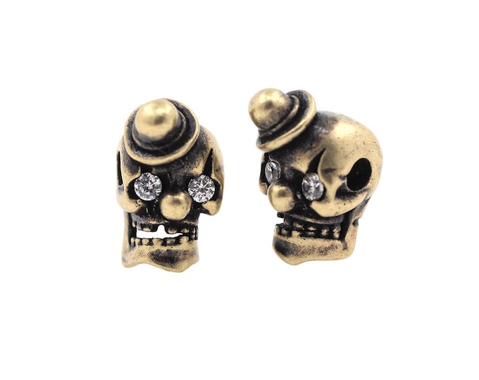 antique skull bead,skull spacer beads,micro skull beads 10*13*8mm 1pcs