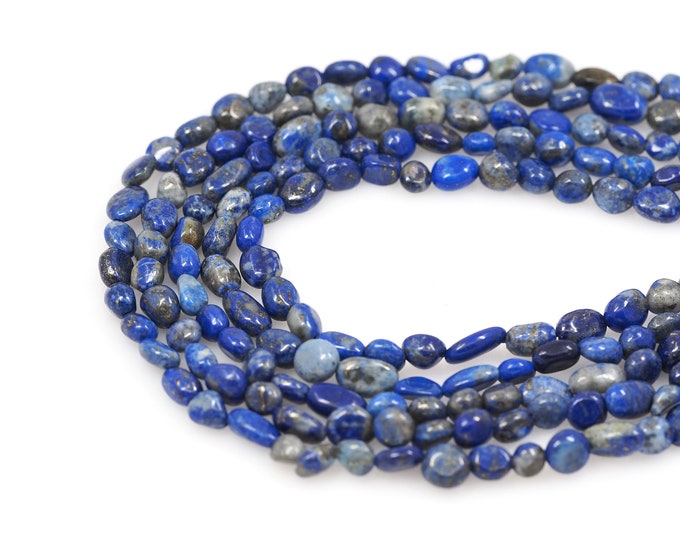 Lapis Lazuli Chain, Natural Stone Necklace, Gem Beads, Lapis Beads, Jewelry Supplier, DIY Bracelet Necklace Accessories, 6x8mm