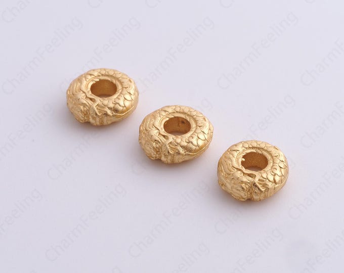Gold Round Spacer Beads, 18K Gold Filled Tube Beads,Dainty Round Bracelet Necklace Spacer Beads, DIY Jewelry Supplies,9.8x3.8mm