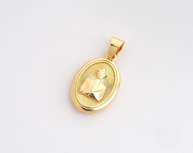 5 pcs Magician Pendant,Magician Pendant,18K Gold Filled Magician Charm,DIY Jewelry Accessories,27.3x13.7x3.4mm