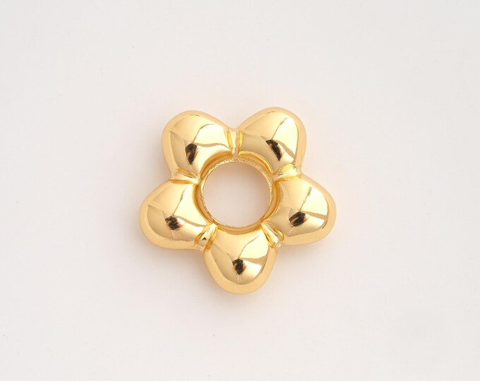 Flower Pendant,Flower Pendant,18K Gold Filled Flower Charm,DIY Jewelry Accessories,30x29x7.5mm