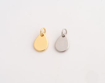 5 pcs Water Drop Pendant,Tear Drop Pendant,18K Gold Filled Water Drop Charm,DIY Jewelry Accessories,14.2x8.2x1.5mm