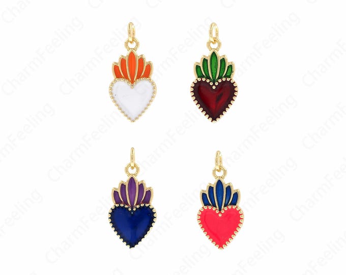 Vegetable Charm, Enamel Radish Charm, 18K Gold Filled Radish Pendant, DIY Jewelry Supplies, 22.5x11x3mm