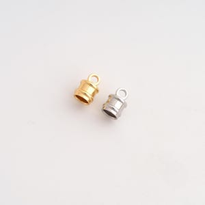 10 pcs 18K Gold Filled Bead Caps,End Cord Tip,Solid End Cap,DIY Jewelry Supplies,8.7x6mm