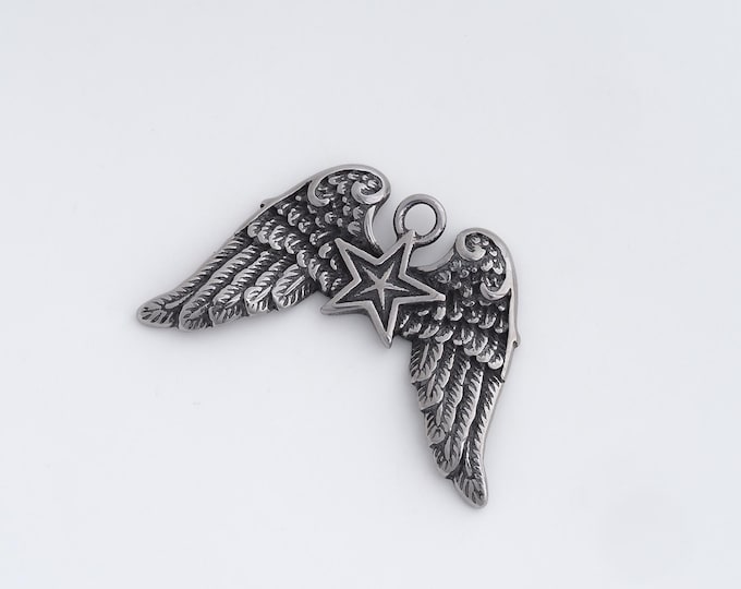 Retro Wings Charms,Dainty Wings Charm, Cupid Pendant,DIY Jewelry Accessories 29.6x45.8x3.2mm