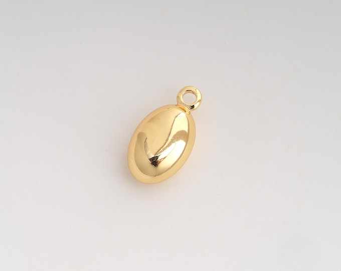 5 pcs Oval Pendant,Oval Pendant,18K Gold Filled Oval Charm,DIY Jewelry Accessories,19.4x10.4x6.6mm