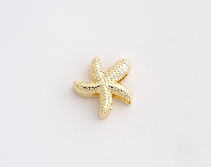 Starfish Pendant,Starfish Pendant,18K Gold Filled Starfish Charm,DIY Jewelry Accessories,16.5x15.3x5.3mm