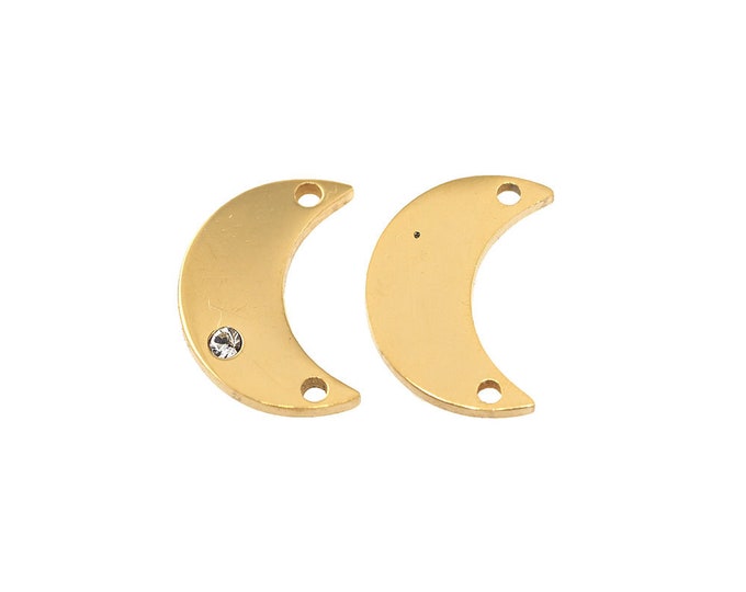 moon connector,half moon pendant,half moon charm,moon link 10*15*1.5mm