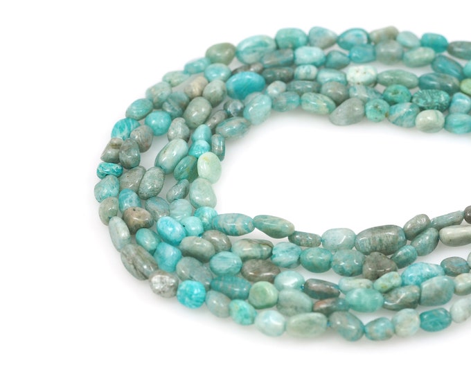 Irregular Beads, Amazon Gemstone Chain,Gem Charm, Natural Stone Chain, DIY Bracelet Necklace Making Accessories, 6x8mm