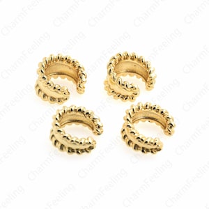 Oorclips, oorclips dames, steekoorbellen, 18 kt gold filled eenvoudige oorbellen, gedraaide oorclips, cadeau voor haar,