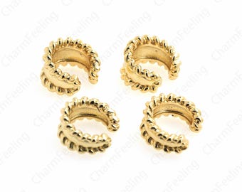 Ear Clip Earrings,Ladies Ear Clips, Pierced Earrings,18K Gold Filled Simple Earrings, Twist Ear Clips,Gift for Her,