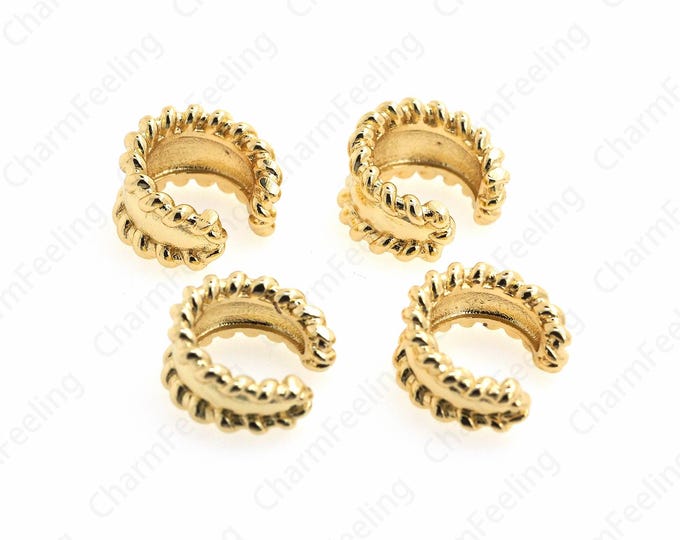 Ear Clip Earrings,Ladies Ear Clips, Pierced Earrings,18K Gold Filled Simple Earrings, Twist Ear Clips,Gift for Her,