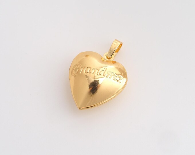 Heart Photo Frame Pendant,Photo Frame Pendant,18K Gold Filled Heart Charm,DIY Jewelry Accessories,28.8x19.2x6.8mm