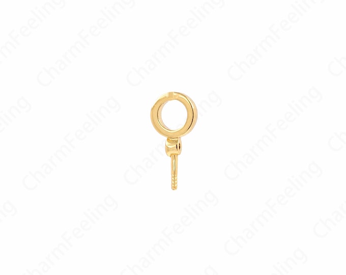 10pcs 18K Gold Filled Bail, Gold Nail Bail, Nail Bail, Used For Pearl Jewelry Accessories 13x6.2x2mm