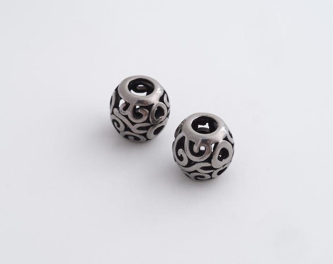 Retro Ball Beads,Retro Round Spacer Beads,Round Ball Beads,DIY Jewelry Accessories 9.7x9.2mm