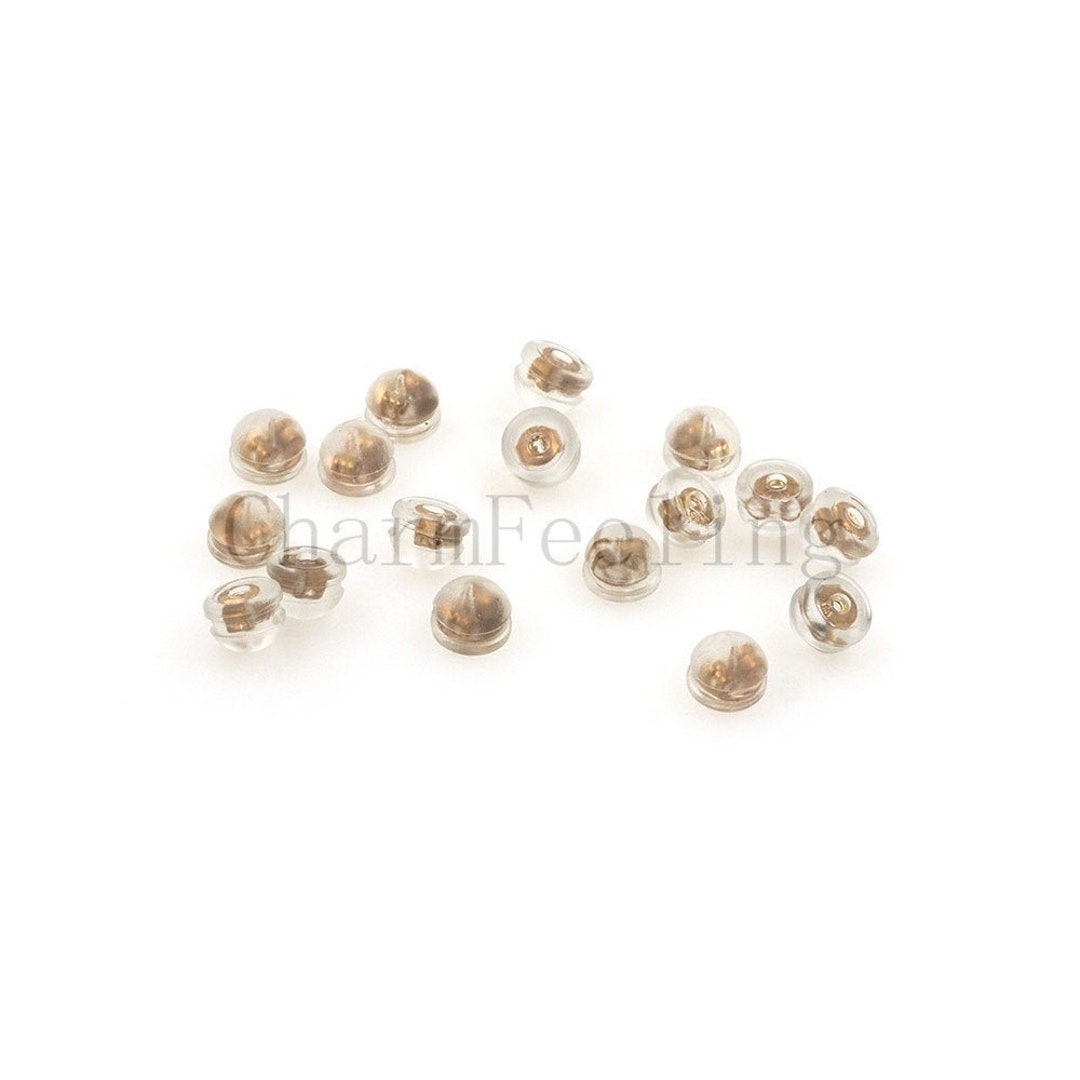Rubber Back earring Stoppersbrass Goldplated Nickelfree DIY Jewelry