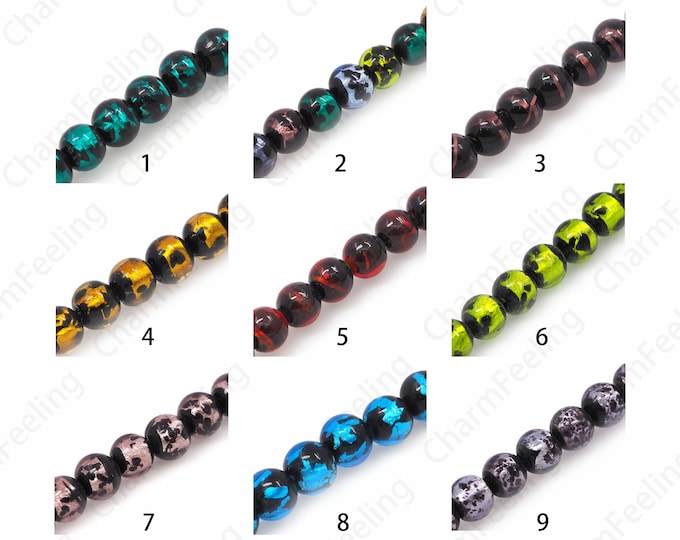 Glass Spacer Beads,Smooth Ball Beads,Murano Glass Beads, Ball Spacer Beads,Ball Stringing Beads, DIY Jewelry Supplies, 10mm