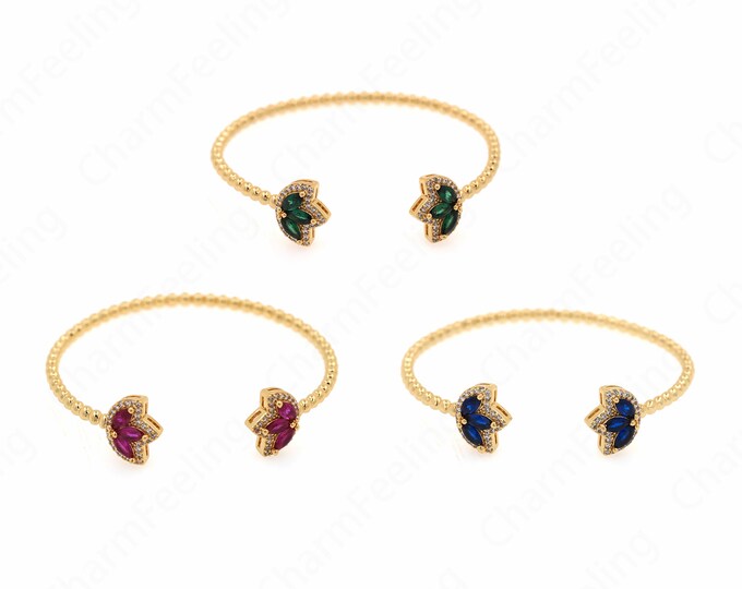 Leaf Bracelet,Friendship Bracelet,Zircon Tennis Bracelet,Adjustable Bracelet,Zircon Bracelet,18K Gold Filled Dainty Bracelet,66mm