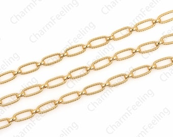 Texture Chain, Oval Chain, Texture Chain, Paper Clip Chain, Oval Beautiful Texture Chain, Cable Chain 1 Meter