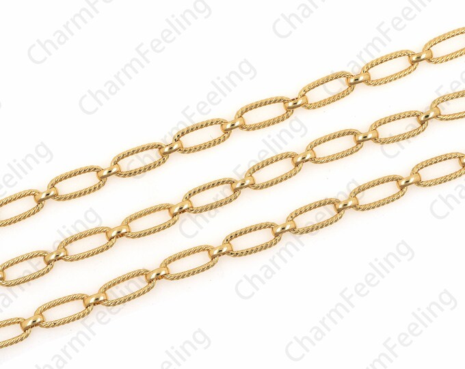 Texture Chain, Oval Chain, Texture Chain, Paper Clip Chain, Oval Beautiful Texture Chain, Cable Chain 1 Meter
