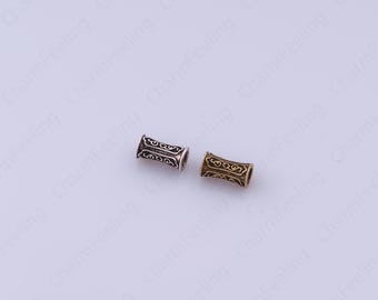 Koraliki dystansowe cylindryczne, Koraliki dystansowe cylindryczne, Koraliki dystansowe rurkowe, Koraliki dystansowe rurkowe, Akcesoria koralikowe, 8 x 4,3 mm