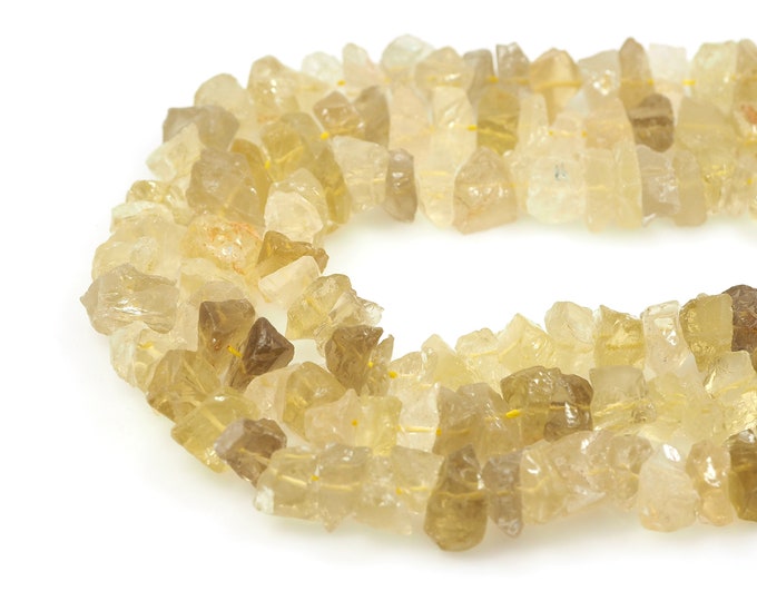 Rough Citrine Gem Beads, Raw Citrine Stone, Gem Chain,Natural Stone Beads, Natural Stone Chain, DIY Gem Making Accessories,7-10x10-15mm