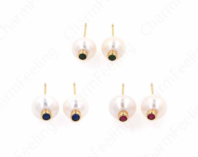 Cutout Earrings, Hoop Earrings, Ring Pearl Earrings, 18K Gold Filled Pearl Earrings, DIY Jewelry Supplies, 11.3x10.3mm