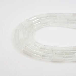Cylindrical Beads,White Crystal Gemstone Beads,Natural Stone Necklaces,Gemstone Necklaces,DIY Bracelet Accessories,8x16mm