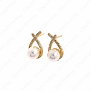 Uitgesneden oorbellen, ringoorbellen, ringpareloorbellen, 18 kt gold filled pareloorbellen, doe-het-zelf sieradenbenodigdheden, 17,6 x 9,8 x 9,3 mm
