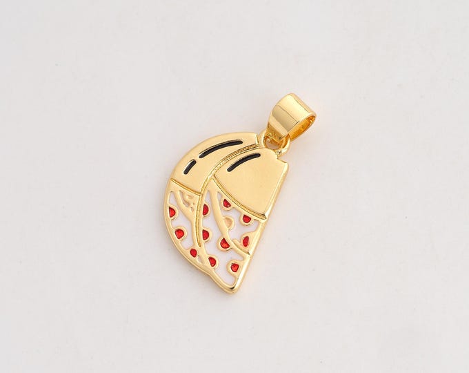 Enamel Banana Pendant,Fruit Pendant,18K Gold Filled Banana Charm,DIY Jewelry Accessories,25x15.3x1.8mm