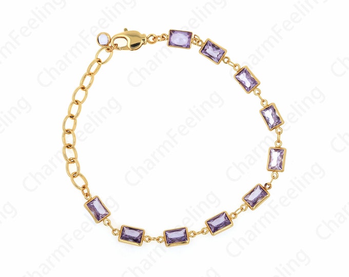 Zircon Bracelet,Friendship Bracelet,Beaded Bracelet, 18K Gold Filled Beaded Bracelet,Fashion Bracelet, Daily Bracelet,