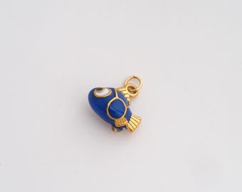 Enamel Fish Charms,Dainty Marine Life Charm, 18K Gold Filled Fish Pendant,DIY Jewelry Accessories 14.2x12.6x6mm