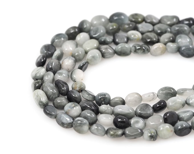 Natural Hawkeye Stone,Natural Stone Necklace,Gem Chain,Natural Stone Bead,Gem Necklace,Jewelry Supplier,DIY Bracelet Necklace Accessories