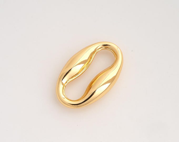Oval Connector,Oval Connector,18K Gold filled Oval Connector,DIY Bracelet Accessories, 30x18.8x5.7mm