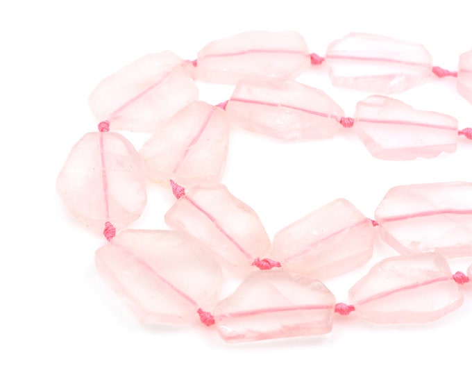 Flat Beads, Pink Crystal Flat Gemstone Chains, Natural Stone Necklaces, Gemstone Chains, Square Necklaces