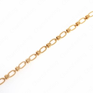 1 meter Paper Clip Chain, 18K Gold Filled Oval Chain,Continuous Chain,Welded Chain,Necklace Bracelet Accessory 7.5x4x0.6mm