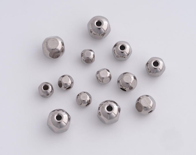 50pcs Silver Cube Beads,Stainless Steel Spacer Cube Beads, Silver Square Beads, Bracelet Beads, DIY Bracelet Necklace Jewelry Making