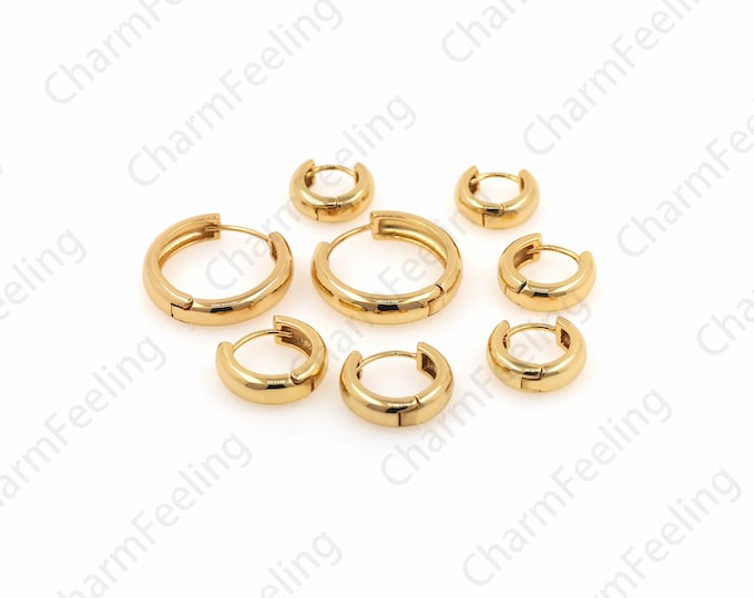 Multi-Size Gold Filled Huggie Hoops, Round Ear Hoops, Ear Hoops Charm, Small Hoops, Simple Earrings, Perfect Gift For Her and For Girls