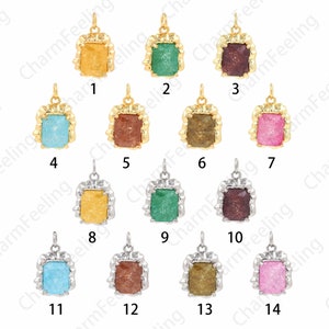 18K Gold Filled Rectangular Charm,Geometric Pendant,Rectangular Pendant,Micropavé CZ Square Necklace,DIY Jewelry Supplies,20.5x13.5x4.7mm