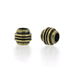 Antique barrel beads,barrel spacer beads, Jewelry making beads 5*6mm 1pcs