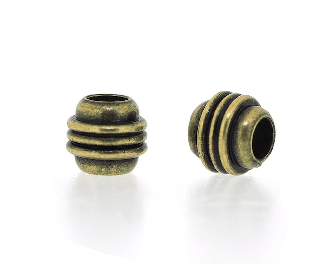 Antique barrel beads,barrel spacer beads, Jewelry making beads 5*6mm 1pcs