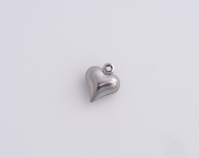 20pcs Stainless Steel Heart Charm,Heart Pendant, Heart Charm,Heart Necklace,DIY Jewelry Accessories 11x9.2x4.6mm