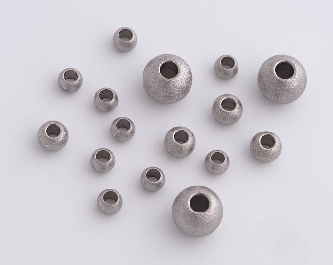 100pcs Silver Round Beads,Stainless Steel Spacer Round Beads, Silver Ball Beads, Bracelet Beads, DIY Bracelet Necklace Jewelry Making