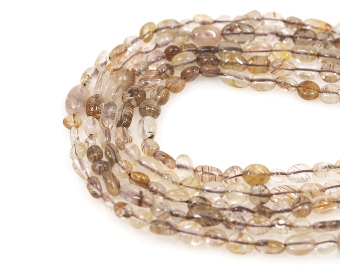 Transparent Gemstone Beads, Natural Stone Beads, Gem Charm, DIY Bracelet Necklace Making Accessories, Irregular Shaped Beads, 6x8mm