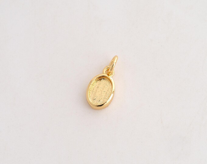 5 pcs Oval Pendant,Oval Pendant,18K Gold Filled Oval Charm,DIY Jewelry Accessories,14.6x6.7x2.7mm