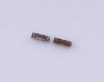 Koraliki dystansowe cylindryczne, Koraliki dystansowe cylindryczne, Koraliki dystansowe rurkowe, Koraliki dystansowe rurkowe, Akcesoria koralikowe, 10 x 3,3 mm