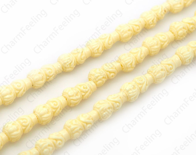 Resin Beads, Gourd String Beads, Resin Jewelry, Gourd Jewelry, Pattern Spacer Beads, DIY Jewelry Supplies, 9x18mm