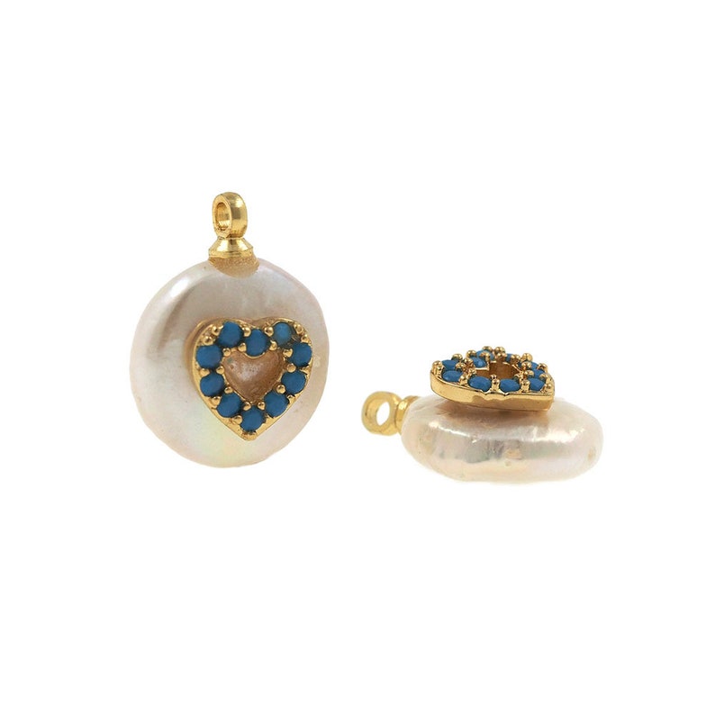 Coin pearl pendant, freshwater pearl necklace, white pearl bracelet, bridal gift 1pcs/2pcs/10pcs image 7
