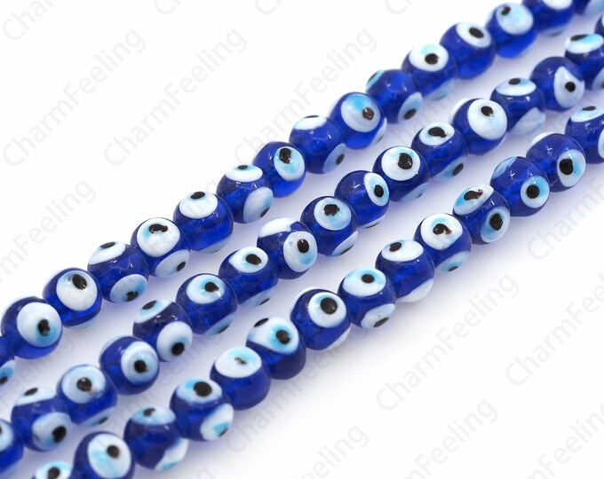 Ball Glass Beads,Round Eye Glass Beads,Murano Spacer Beads,Glass Jewelry,Glass Spacer Beads,DIY Beading Supplies,8\10\12mm